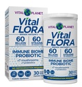 生命星球 - 生命植物免疫支持 Probiotic,60亿 CPU,60 千变万化的草原,7 有机蘑菇补充剂 与预生素的融合 大陆架稳定消化 健康 Probiotics 30 Capsules