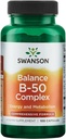 Swanson B-50 Complex - 维生素补充促进能量与代谢支持 - 可能支持心脏健康,记忆与支持 - (100 Capsules)