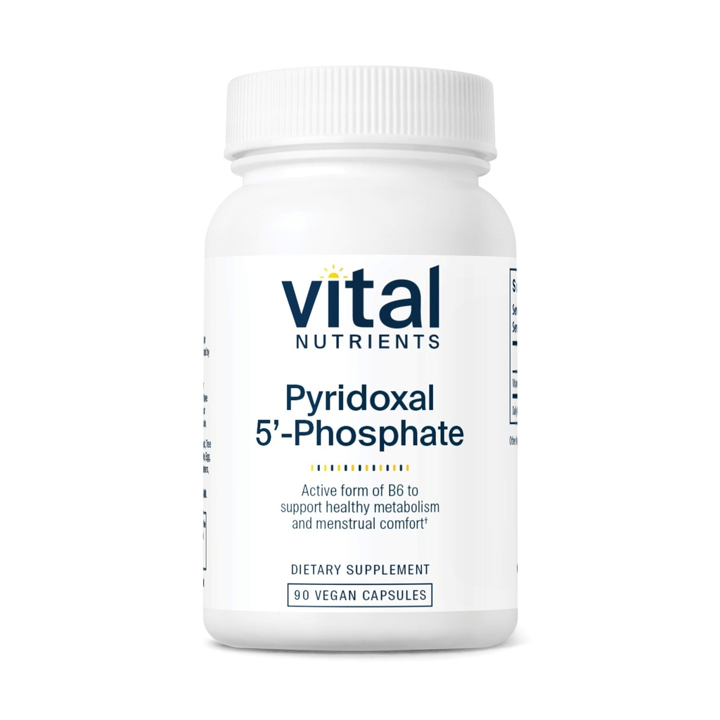 活营养素 Pyridoxal-5 Phosphate |激活维生素B6 |甲基化B6用于代谢,PMS,和月球支持* |高概率 P5P 补编 | Gluten,乳品,大豆自由 | 90 Capsules