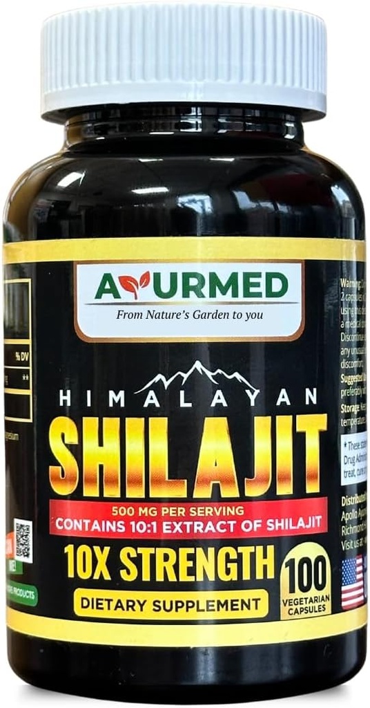 纯型喜马拉雅岛 Shilajit Capsules(Shilajeet),供男女使用 -- -- 5,000毫克等价 -- -- 天然能源和Stamina 助推器 -- -- 100 Veg Capsules,美国制造 -- -- 富尔维奇矿物补充品
