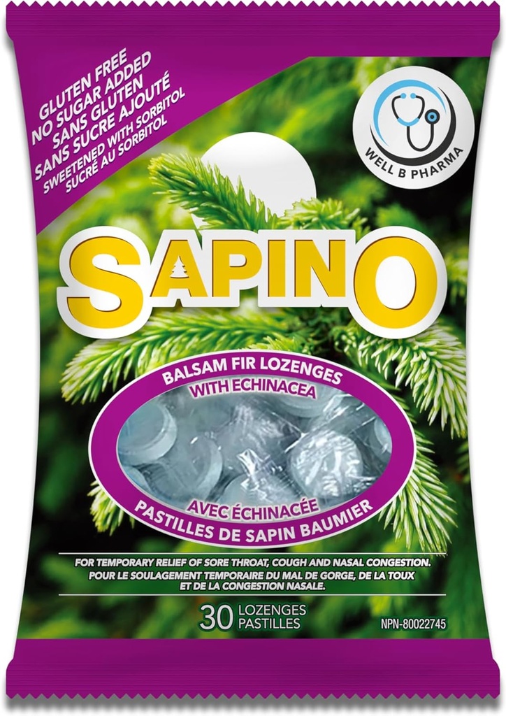 Balsam Fir Lozenges 与Echinacea, 浅绿色