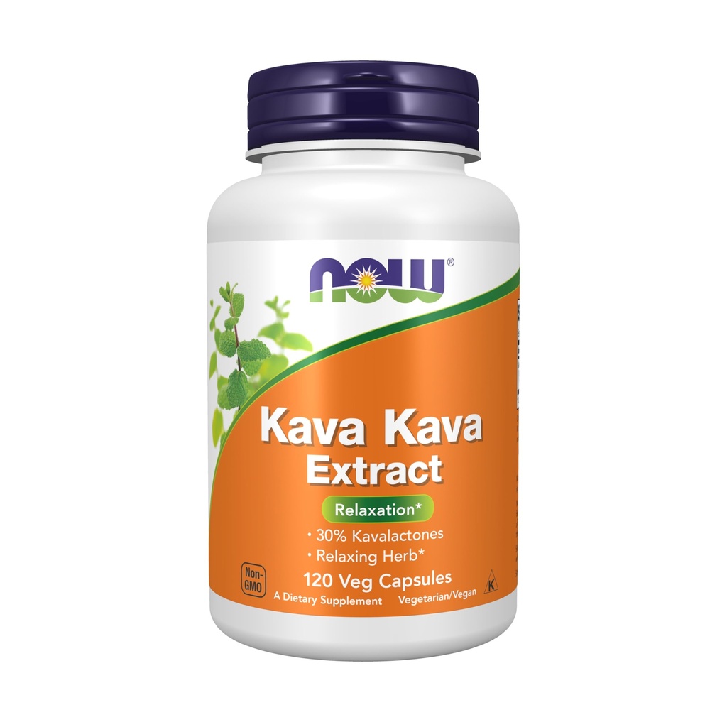 Now Foods Supplements, Kava Kava 抽取250毫克,30%的卡瓦利酮,草药放松混合剂*,120 Veg Capsules