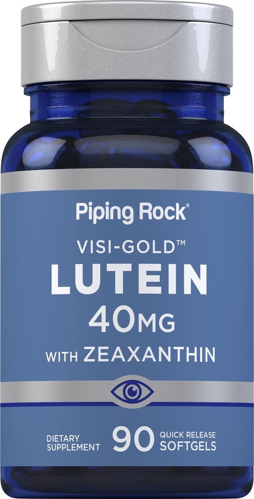 Piping Rock Lutein with Zeaxanthin 40mg – 90 Softgels – 眼部健康补编,来自Marigold Excution → Non-GMO, Gluten Free