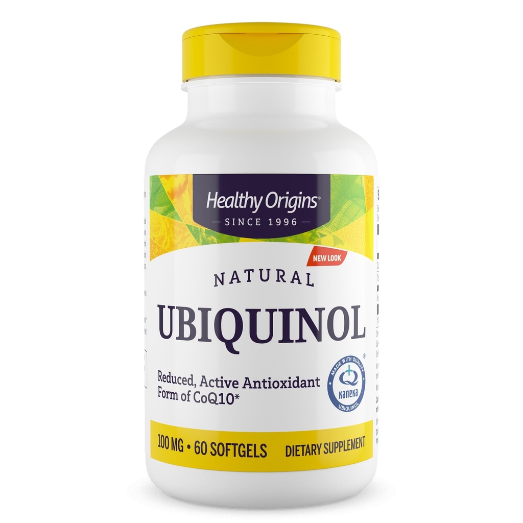 健康原产地 Ubiquinol 100 mg(Kaneka QH、Non-GMO、Gluten Free、心脏支持、能量支持)、60软胶