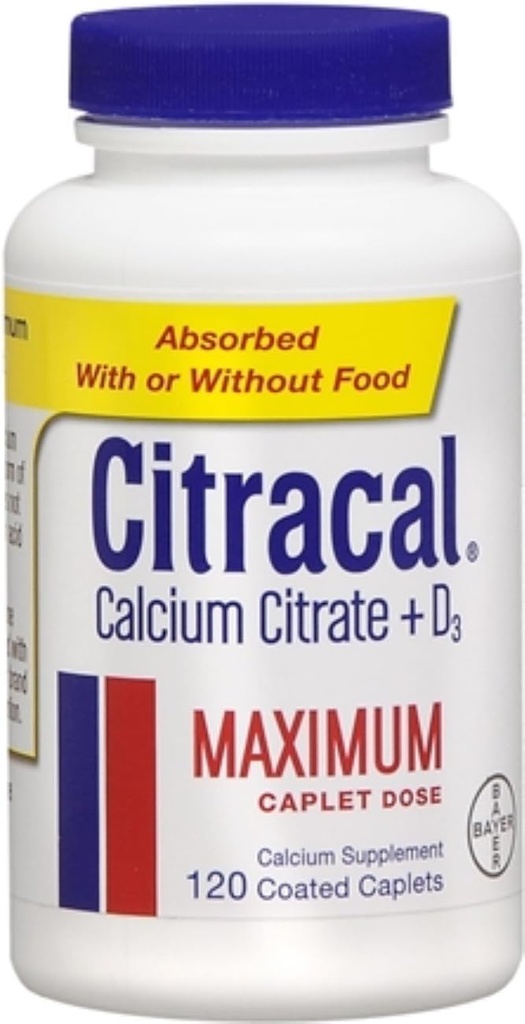 Citracal 最大+ D3 Calcium Citrate, 120 计数( 包数 2)