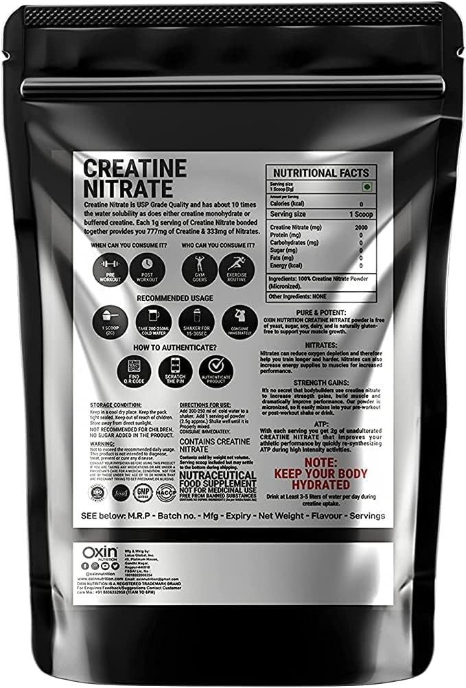 Flacon Creatine Nitrate 工作前补充粉末50克,1.7637 荣斯