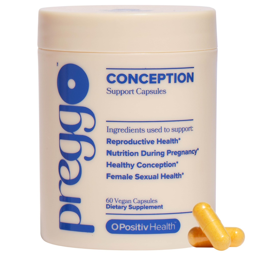 O Positiv Preggo 概念支持妇女卡普苏莱斯-OBGYN-孕前维生素配临床研究成份-CoQ10,N-乙酰Cystein-女性性健康,60 Ct(1包)