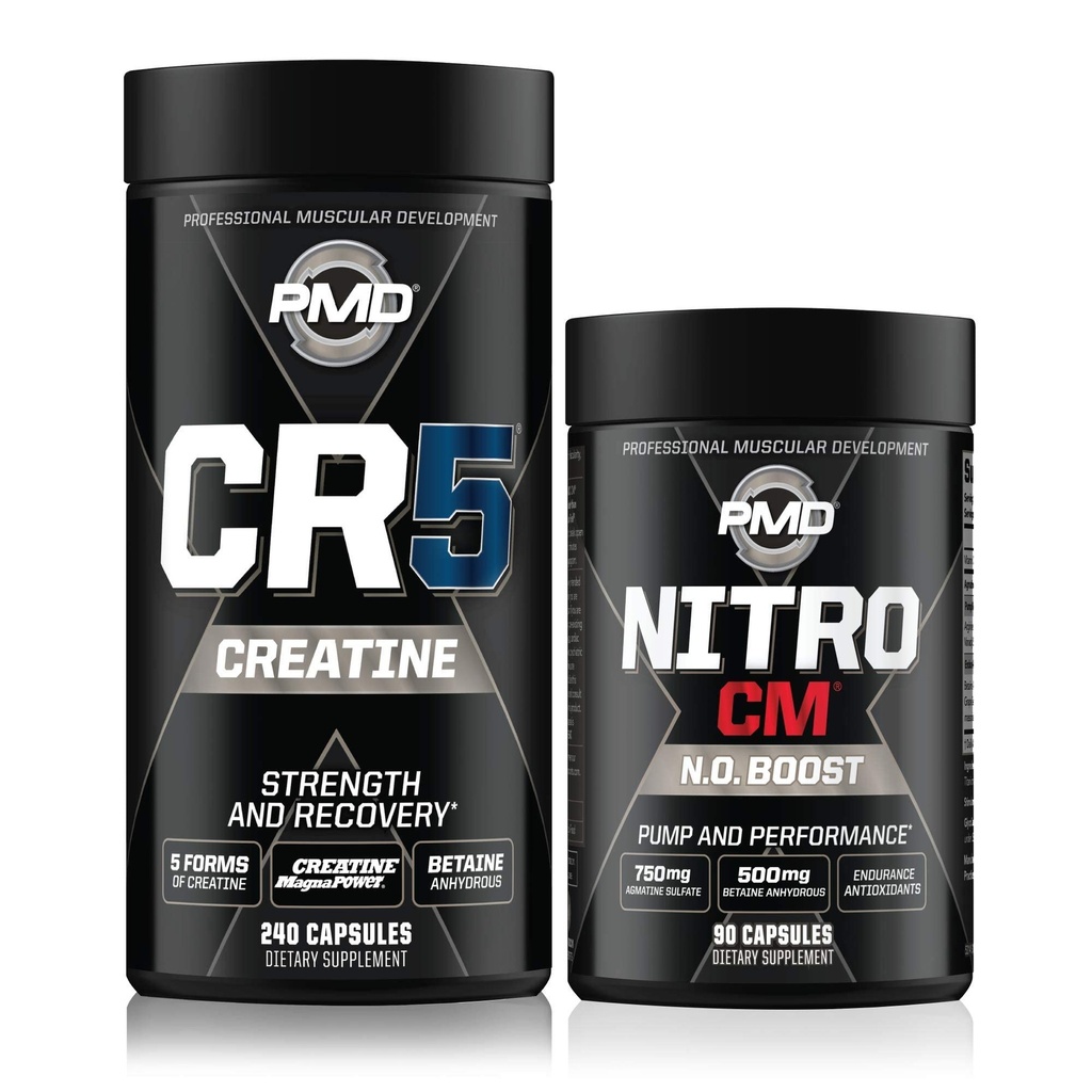 PMD 体育 CR5 专业克蕾婷综合体(240卡普勒斯) 运动硝基CM Nitric Oxide(90卡普勒斯)