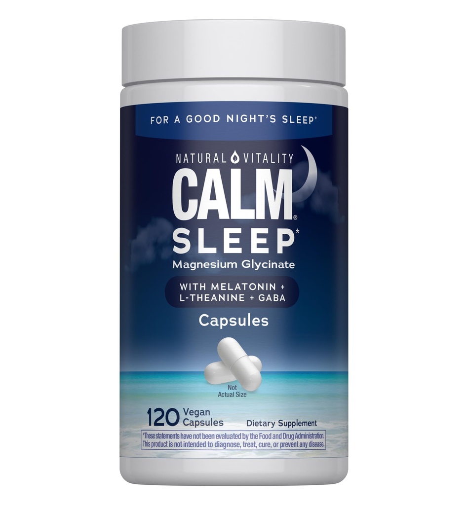 自然维生 平静 睡眠 镁补充物 Melatonin & Magnesium Citrate, 睡眠援助卡普尔, Gluten Free, Vegan, Non-GMO, 帮助身体易眠, 120卡普尔