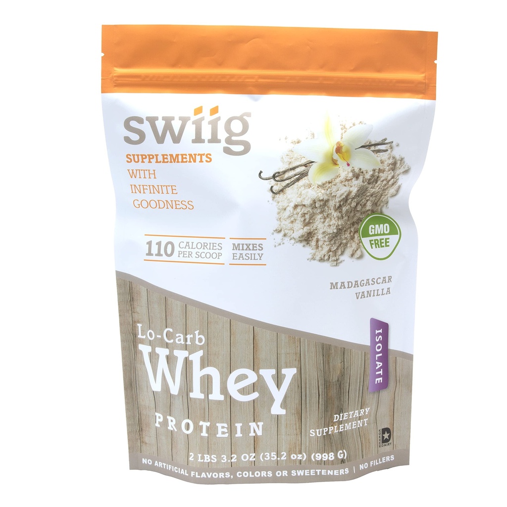 丝绸Lo-Carb Whey蛋白粉、马达加斯加香草、隔热、无人工火焰、颜色或甜点、无填料、2.2磅袋