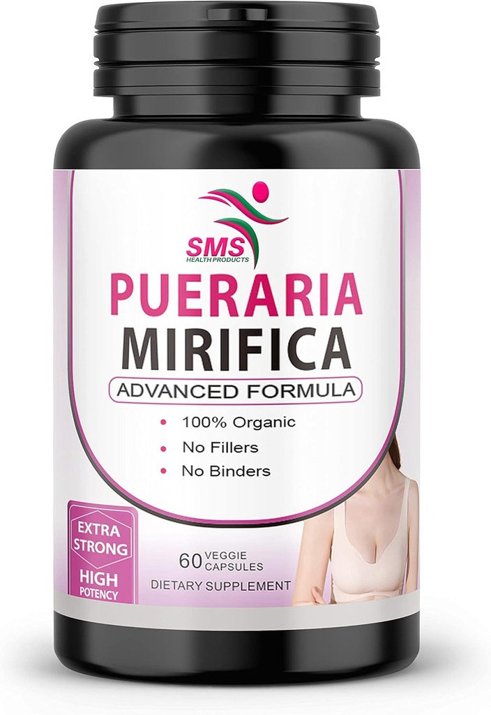Pueraria Mirifica (Kwao Krua Kao) 补充药丸 - 纯根 10:1 集中来自泰国的白粉, Premium Organization - 促进妇女的健康 - 60 Veggie Capsules.