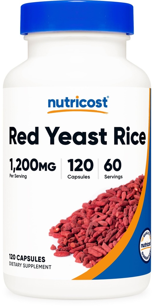 营养成本 红酵母大米 1200mg,120 Capsules - 60 Serv, Veggie Caps, Non-GMO, Gluten Free