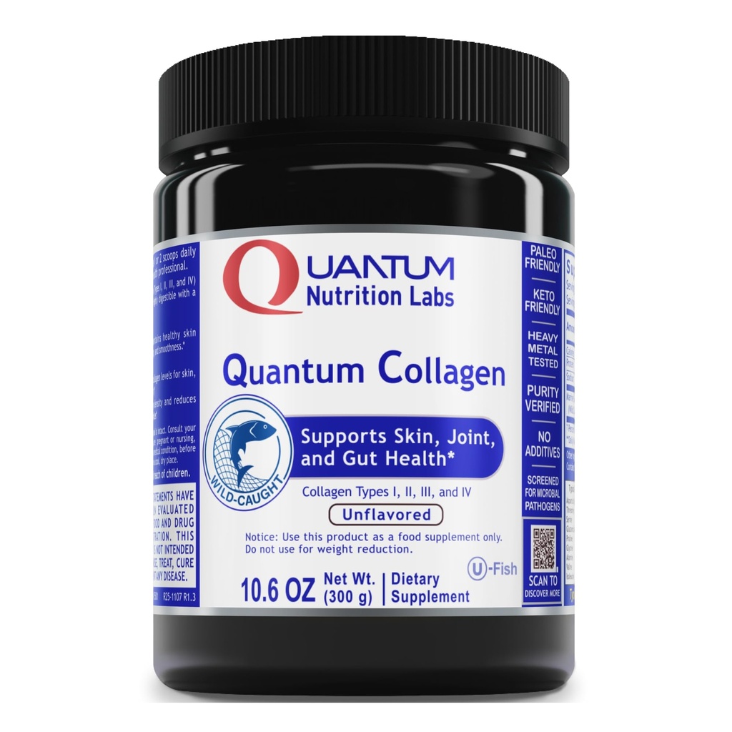 QNL 量子Collagen -- -- 可持续来源水解海洋Collagen -- -- 妇女和男子的Gut健康补充 -- -- 提供联合支助 -- -- 7 oz