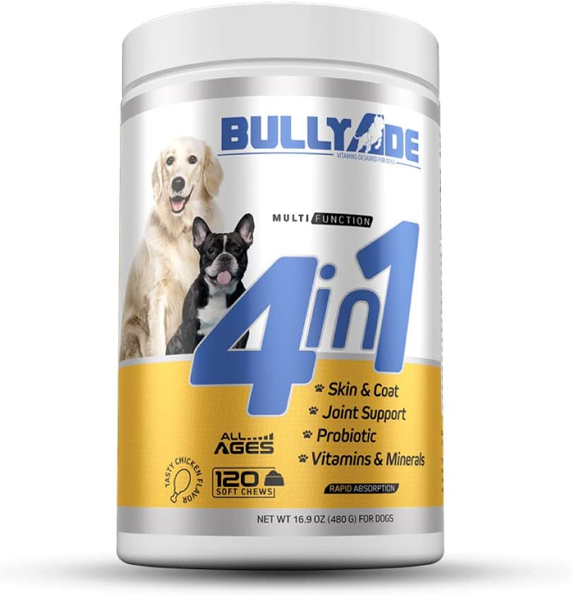 4 in 1 - Probiotic, 联合支持, 皮肤和大衣, 多维他命软厨对狗, 16.9 oz