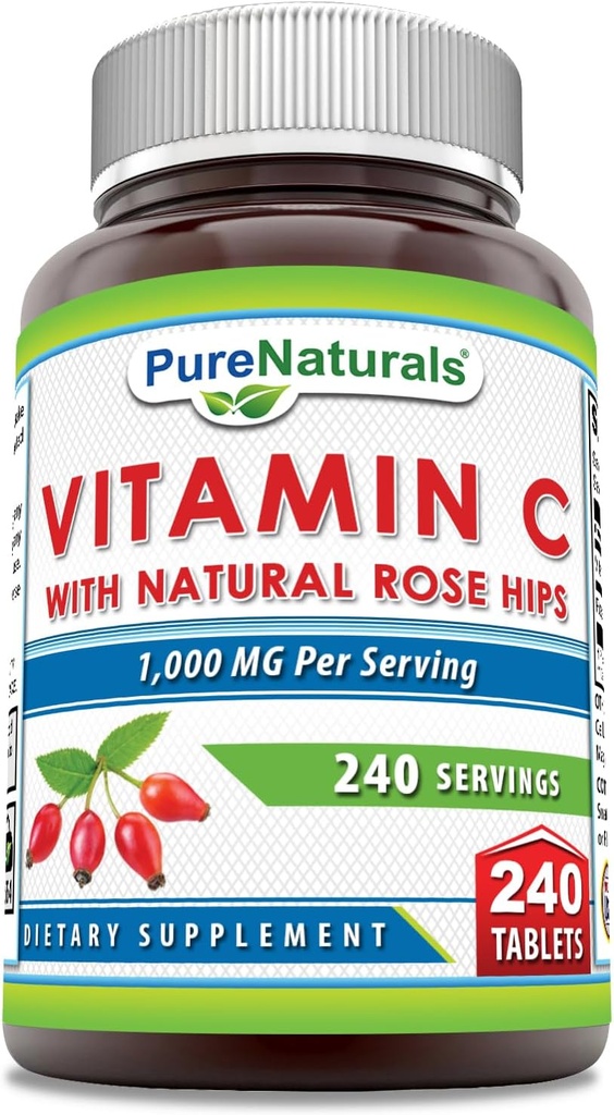 纯天然维生素C 配有玫瑰 HIPS 1000 mg 个人服务 | 240 片 补充 | 非GMO | Gluten Free | |  USA  USA  USA  USA  USA  USA  USA  USA