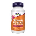 NOW Supplements, Vitamin D-3 & K-2, 1,000 IU/45 mcg, 120 Veg Caps