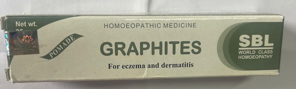 SBL Homopathic Graphites Ointment(25g),在Eczema(湿和干)中有用,皮肤炎,