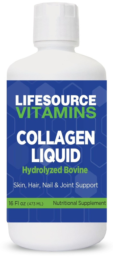 生命源维生素Collagen液 - 自1992-16 fl oz - 30天供应. 1型和3型Colagen. 骨,关节,发,皮,钉,皱.