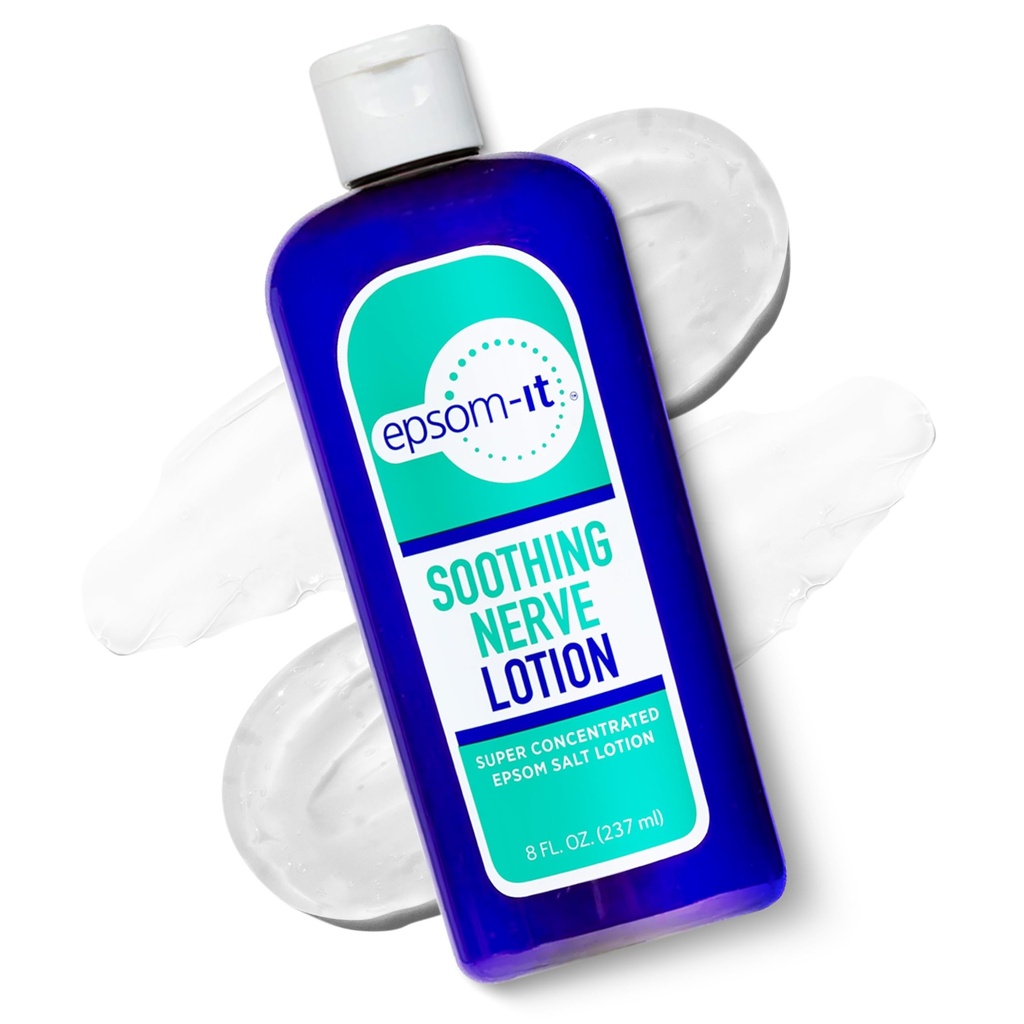 Epsom-It Soothing Nerve Lotion - Epsom Salt Magnesium Lotion,配有Capsaicin & Arnica为腿,膝盖和脚提供慰藉的托皮镁凝胶,8.0 oz.