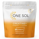 1 Sol Creatine for Women, All Natural Women's Creatine Powder w Creapure & Leucine, 增加精益肌肉弥撒, 减少恢复时间, 促进大脑和骨质健康(不受欢迎,60名服务者)