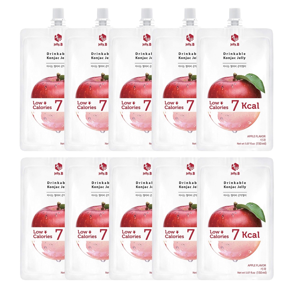 JELLY B可饮用Konjac Jelly(10包150毫升) - 0克糖,每包只有6kcal(苹果)