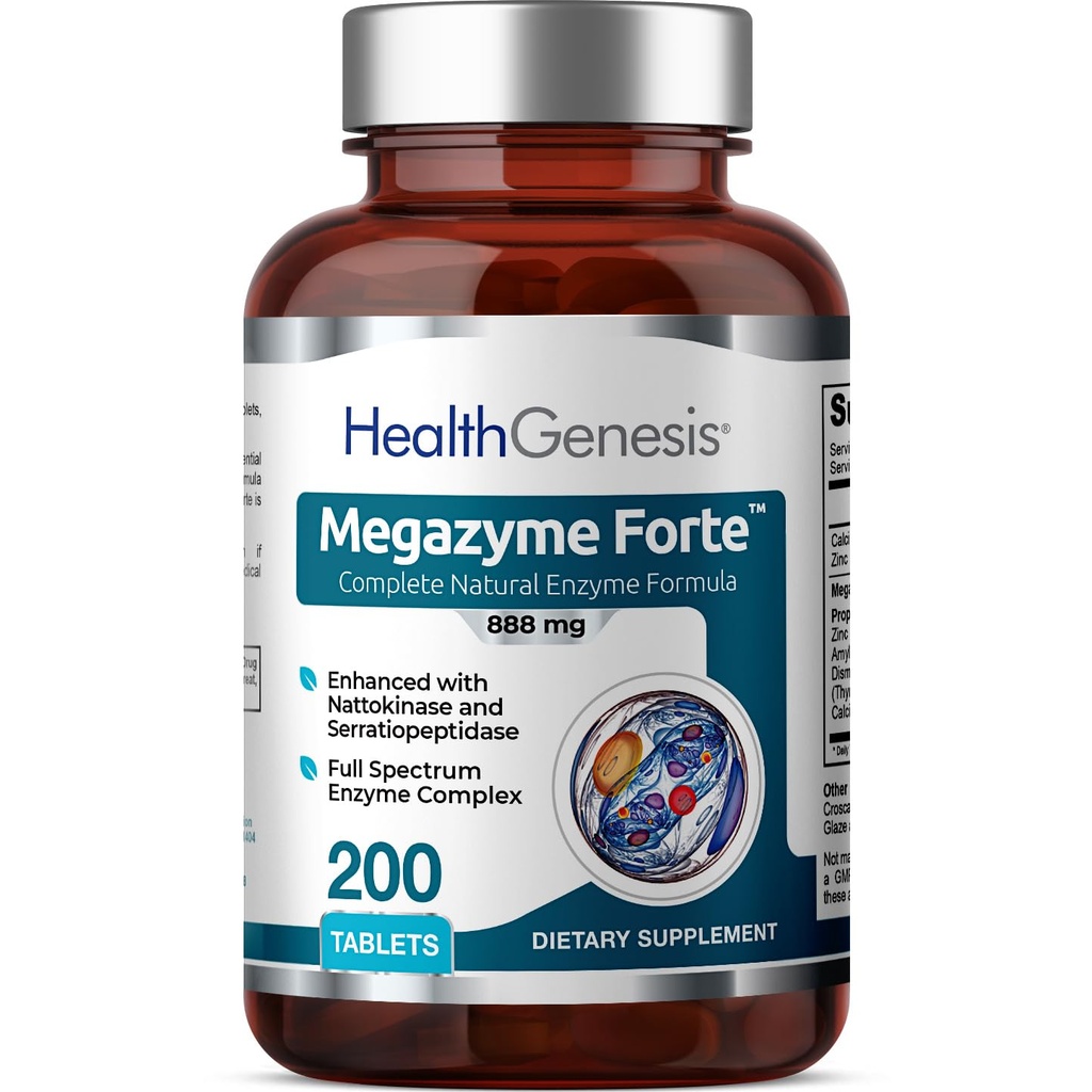 Gagzyme Forte 200 板块 - 天然植物蛋白质分析酶 Nattozimes Serrazimes 支持消化系统 Immune健康