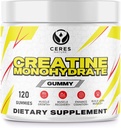 Creatine Monohydrate Gummys for Men and Women 5g of Creatine Monohydrate per service - Vegan,Lemon Flavor, 120 Counter. 克里丁·莫诺水合物男与女配角5g(英语:Creatine Monohydrate per Service) - 维冈, 莱蒙·弗拉沃尔, 120 Count.
