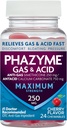 Fhazyme 最大强度气体和酸救济,工作快,樱桃火焰,24 Chews(包装 May Vary)