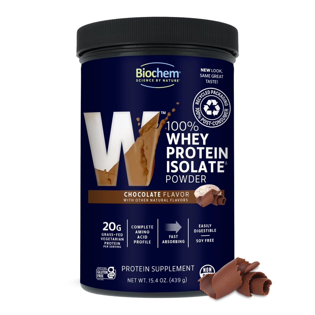 Biochem, Whey蛋白粉, 20g 蛋白质支持肌肉 和密集工作,巧克力, 15.4 oz...