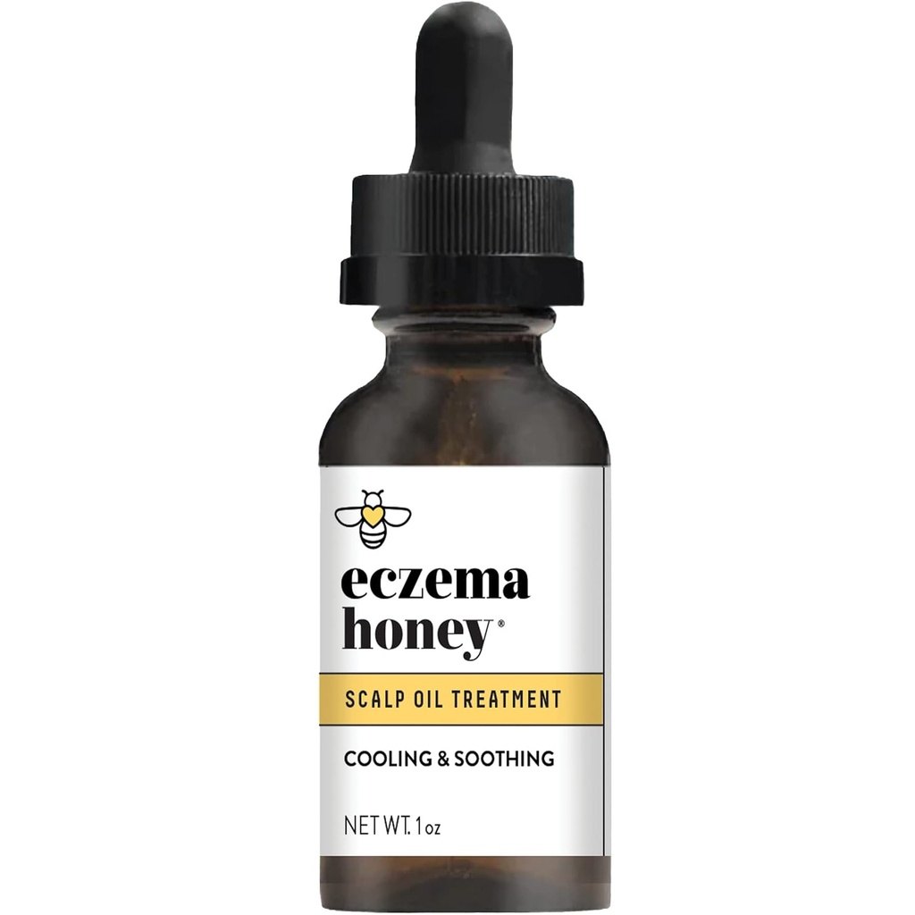 ECZEMA HONEY 舒舒糖油 - 天然蜂蜜毛油 & Scalp Care - Daily Itchy Scalp Relief Serum - 干燥糖浆治疗帮助 Psoriasis, Seborrheic Dermatitis, Dandruff & More(1 Oz)