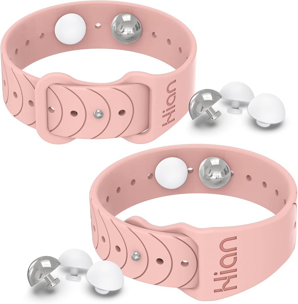 Motion Sickness Bands Sea Sickness Wristbands Adjustable Acupressure Nausea Wristband/,Natural Relief of Nausea Headaches,Insomnia,Anxiety,Sleep Aid, Morning Sickness,Motion Sickness(1Pair Pink Sand