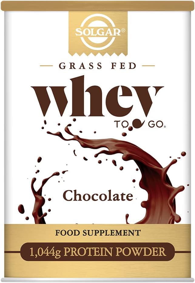 Solgar Whey to go protein Powder,巧克力,42 oz - 孤立和集中 - Mixs Easy for smooth Taste - Gluten - Free - 20g Protein per service - 每服20克蛋白