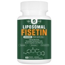 Liposomal Fisetin 补充剂,2000MG, 98%纯菲塞廷多酚抗氧化剂,有 Quercetin, TMG 和 Resveratrol,用于健康老龄化,认知支持, 60 Capsules
