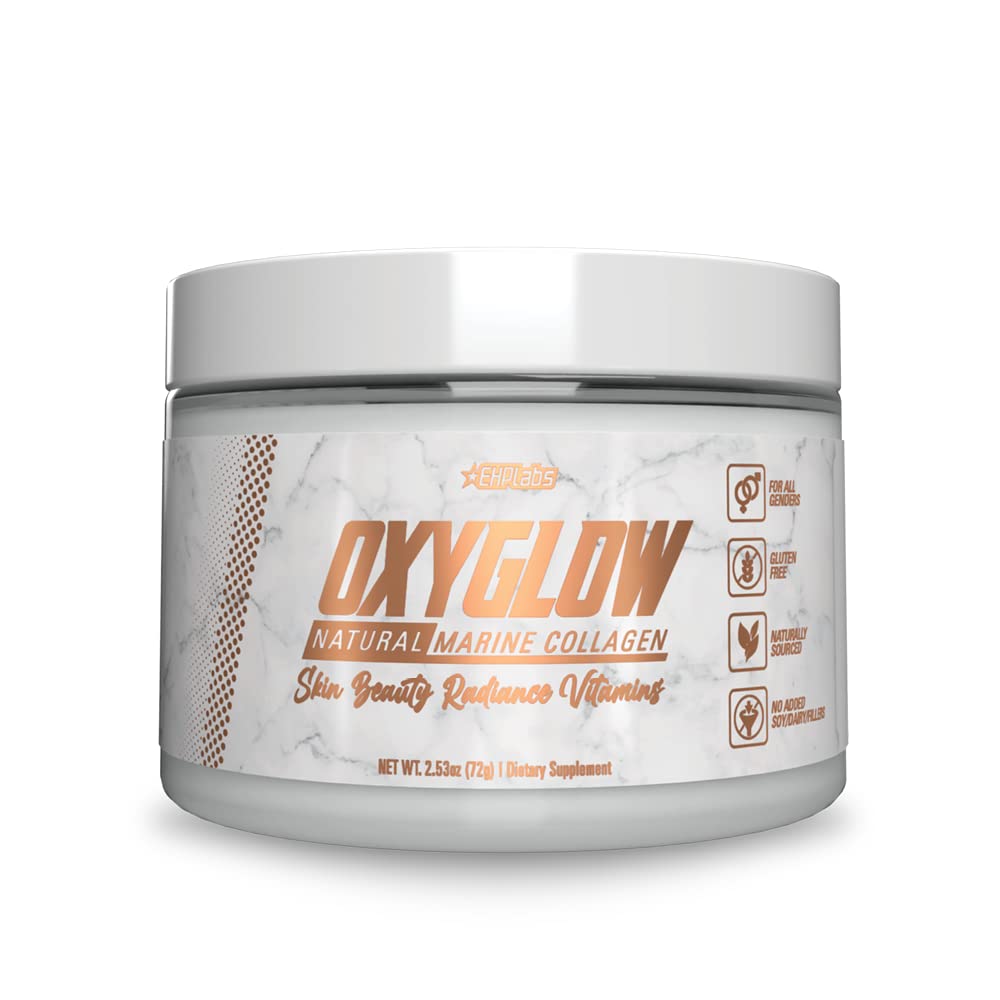 EHP实验室 OxyGlow 天然海洋凝胶粉 - 水解海洋凝胶 Peptides Powder - Boosts 皮肤弹性和坚固性,加速螺纹生长与强化发型,30种服务(不喜爱)