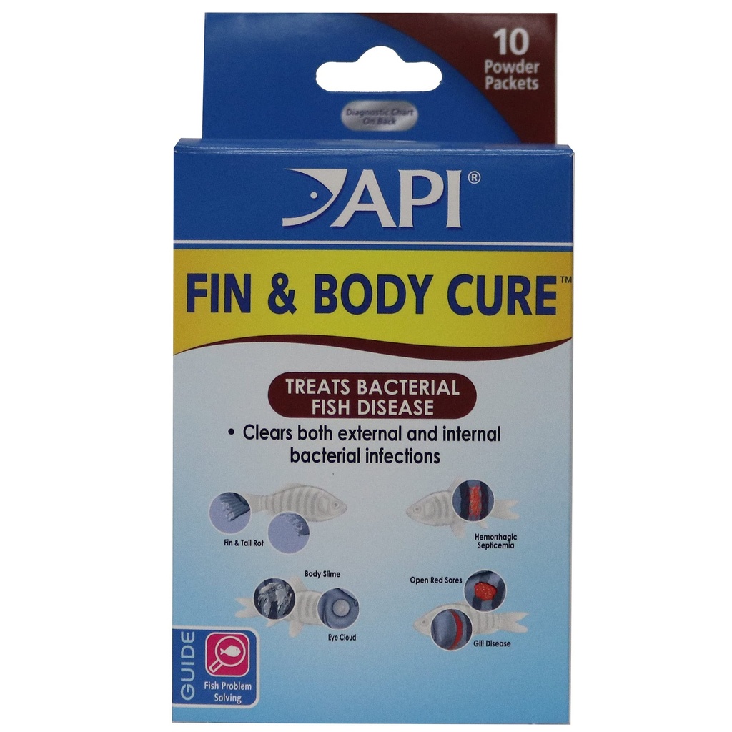 API FIN & Body CURE 淡水鱼粉药剂 10 Count 盒
