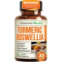 Boswellia Serrata 联合支助和炎症平衡图图案补充图案 — Turmeric Boswellia 配有 Ginger 和 Black Pepper 提取器用于增强吸收的图案 — 非GMO — 60 Capsules
