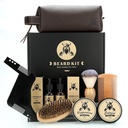 胡子护理包 男人礼物 9 Pcs Beard Grooming Kit, Beard Club Kit 是爸爸丈夫的独家男礼物 父亲的生日庆典 婚礼 圣诞礼物 为他老板的想法