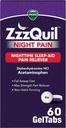 ZzzQuil Night Pain GelTabs, 夜间止痛药,睡眠援助药片,二苯胺HCl和乙酰胺酚,第1号睡眠援助品牌, Max 强止痛药, 60 GelTabs