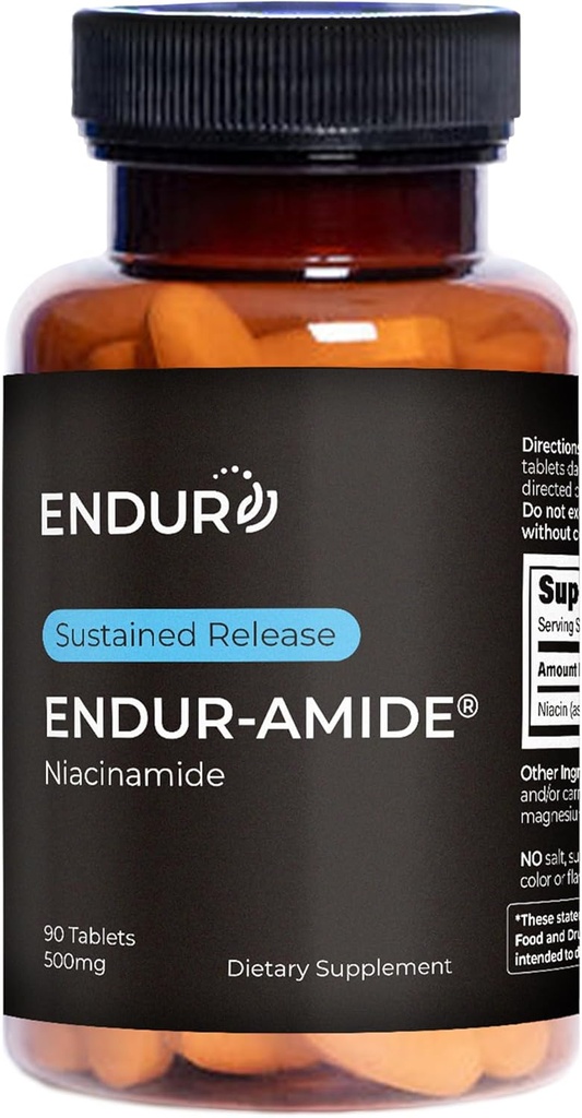 ENDUR-Amide 补编,帮助支持健康老化和细胞井,帮助保持皮肤和全身健康,无胶质,500mg(90平板)