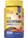 Sundance Kids Multivitamin Gummys 配有维生素D3,C,B12和锌 50 Counter Berry Flavor 配有蔬菜,Non-GMO & Gluten 免费补充品