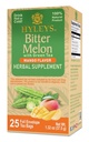Hyleys Bitter Melon with Green Tea - Mango Flavor - 25 个茶袋 - 支持健康肝功能 - 草药补充 - (6包 - 150个茶袋总计)