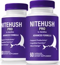 (2 Pack) Nite Hush Pro Capsules - 用NiteHush Pro 公式解锁你的全部潜能 - Premium 支持聚焦,浓度和平衡健康,官方NiteHush Pro Pills Review (120 Capsules)