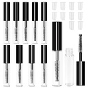 Adecco LLC AHIER 10 pcs 4ML 可重复使用的空瓶子管容器,用于眉毛生长油/Mascara 配有刷子用于家用和旅行(10p)...