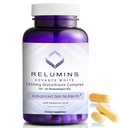 Relumins Glutathione 补充剂 - 1650mg 递减 Glutathione 复合剂 配有 Alpha Lipoic Acid, Rose HIPS, Riboflavin, & Vitamin E, 在美国制造 - 90 Veggie Capsules x 1瓶 - 专有混合物