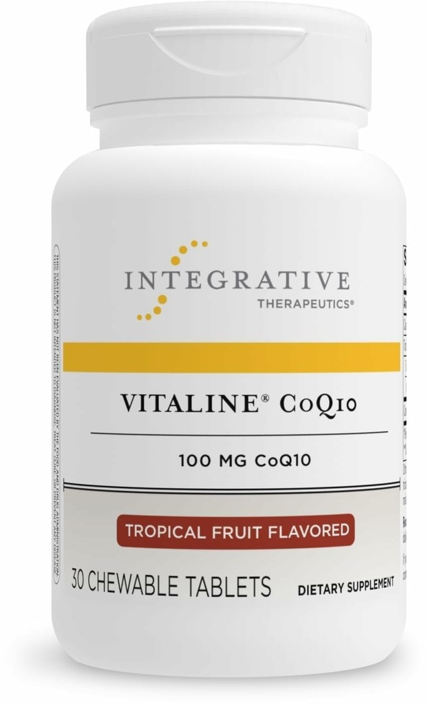 综合疗法 Vitaline CoQ10 100 mg -- -- 成人脑健康支助补充* -- -- 支持心脏健康* -- -- 无乳品 -- -- 热带水果裂片,30块可切片(30枚)
