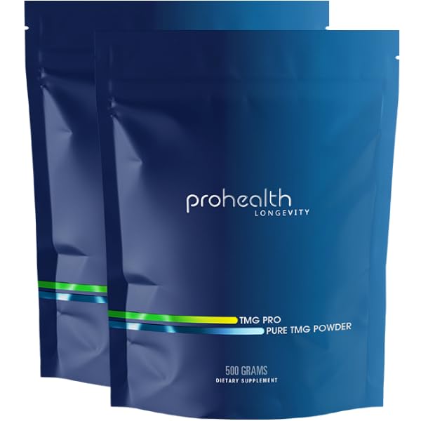 Prohealth Longevity TMG Pro 1 Kilo 散装粉剂(三甲基甘氨酸-乙酸安非他明) - 甲基化支持