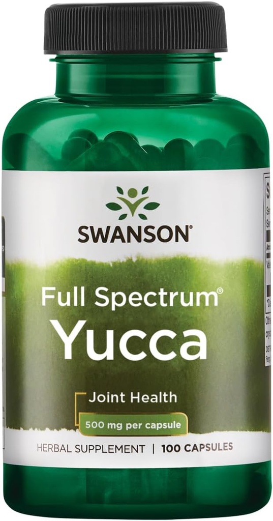 Swanson Premium Brand Full Specturm Yucca 500 Migrams 100 Capsules (英语).