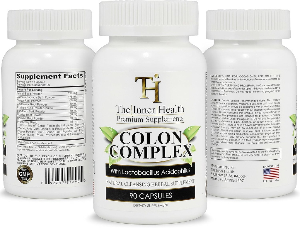 Colon & Gut Cleanse Detox Formula - 支持Gut健康,净化 - 包含乳腺杆菌 Acidophilus Probiotic, Aloe Vera, Licorice Root & More