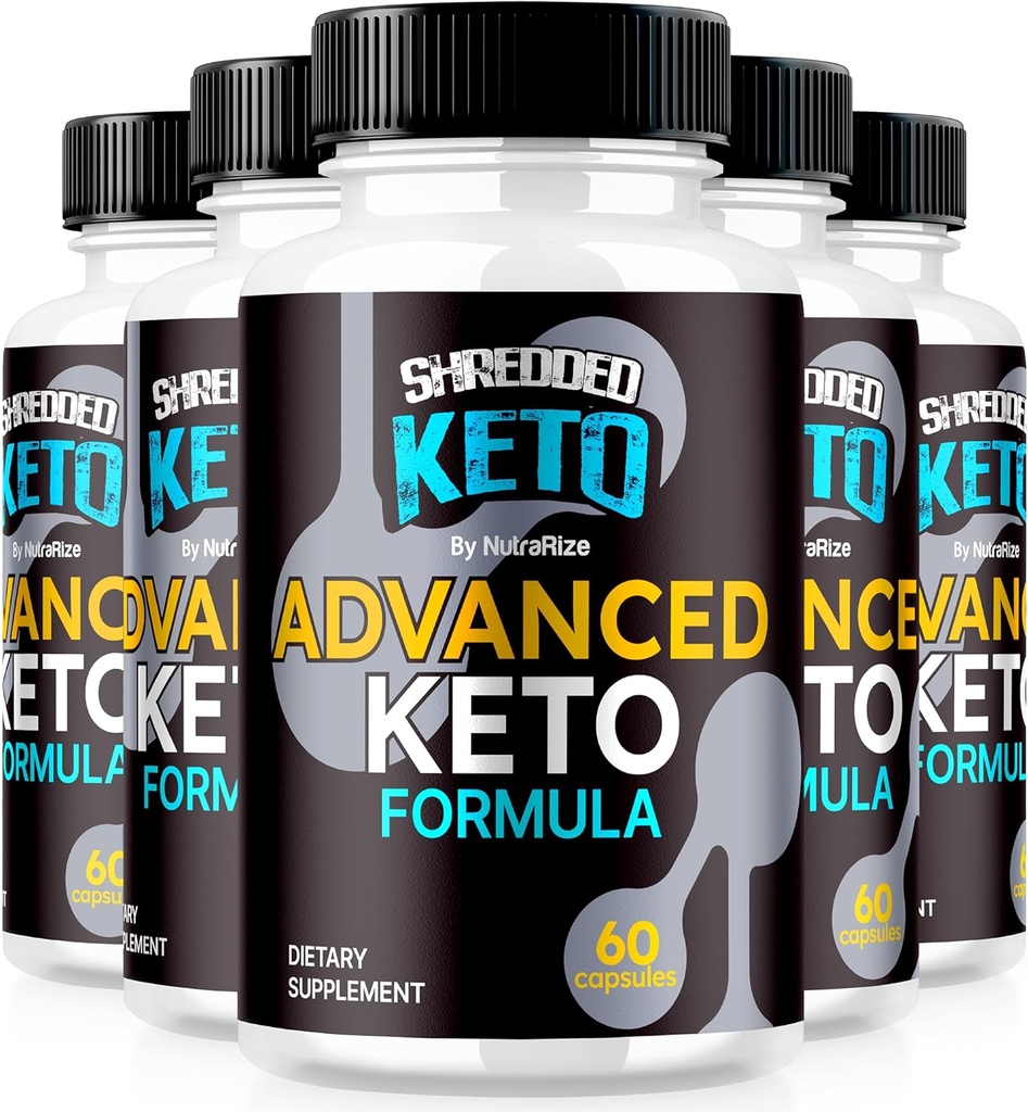 (5 Pack) Shredded Keto Pills, Premium Keto Shred Wight Loss Capsules, All Natural Keto 补充支持健身和身体目标,官方 Shredded Keto 评论(300 Capsules)