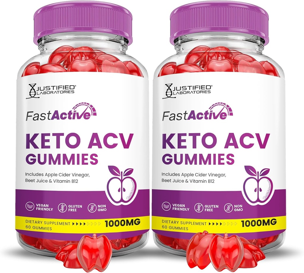 (2 Pack) 快活 Keto ACV Gummys 高级公式 1000MG 快活 Keto Gummys 苹果 苹果 苹果 苹果 苹果 醋 配以 石榴 甜菜 果汁 粉 B12 Vegan Non GMO 120 Gummys 配以